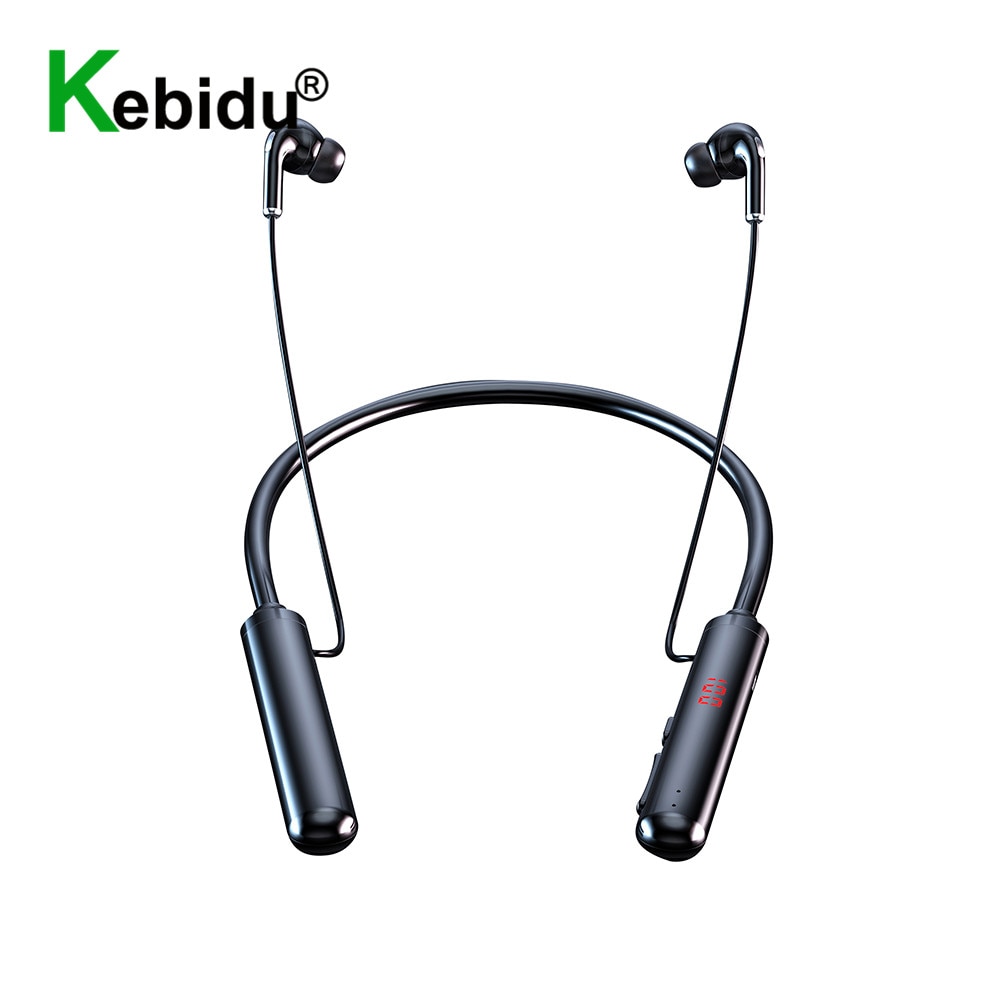 5.0 Bluetooth Hoofdtelefoon Sport Oordopjes IPX5 Waterdichte Opknoping Hals Sport Headset Voor Iphone Samsung Voor Ios Android Telefoon