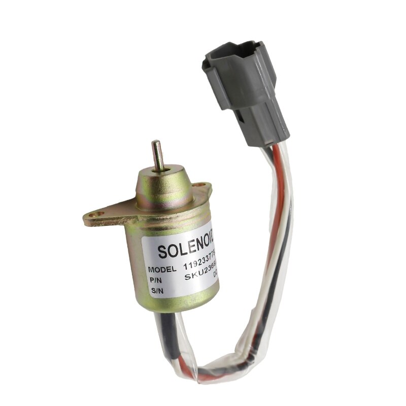 Solenoide de cierre de combustible para generador de TRACTOR YANMAR, JOHN DEERE, 119233-77932