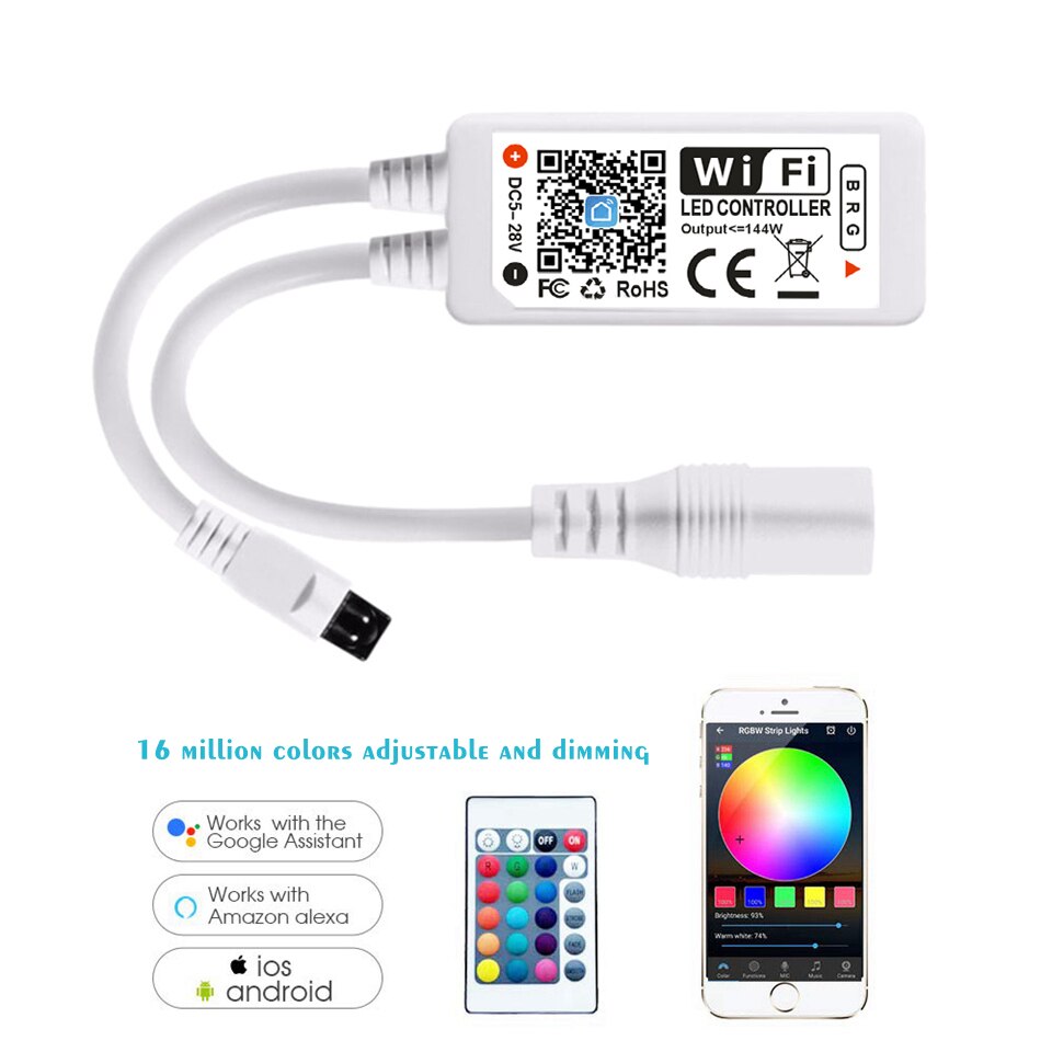 FEICAN Rgb Controller Wifi Smart Led Controller 12V Bluetooth/Afstandsbediening Voor Led Strip Rgb Tape