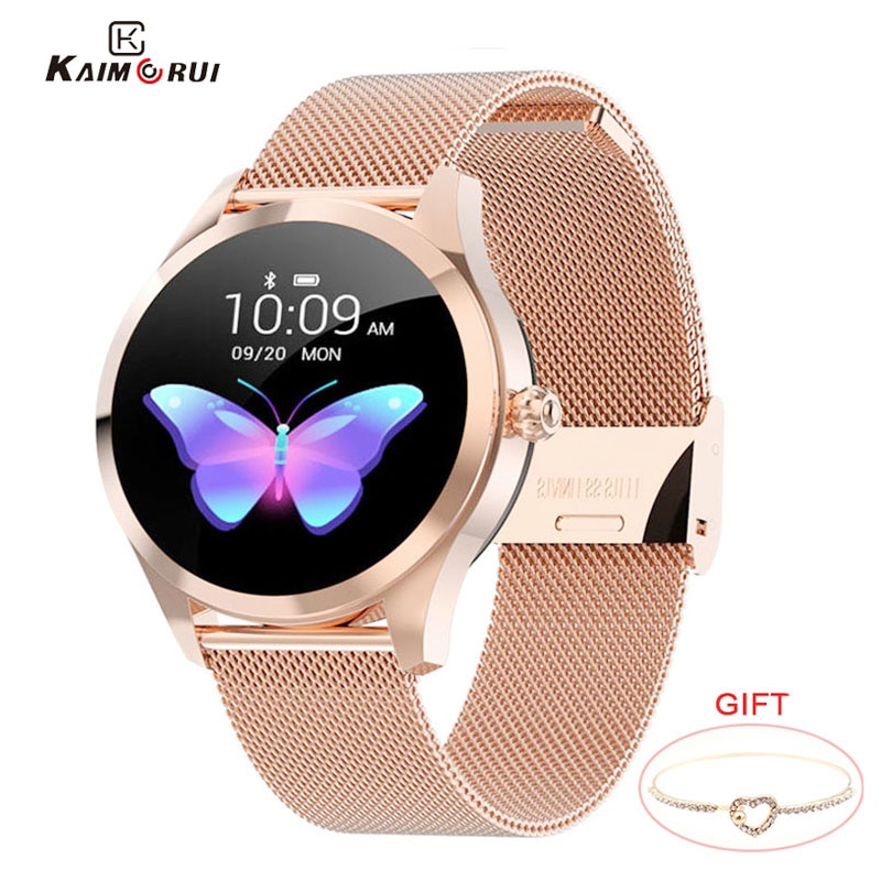 Kw10/kw20 relógio inteligente mulher ip68 à prova dip68 água monitor de freqüência cardíaca pedômetro fitness tracke pulseira relógio de pulso para xiaomi huawei