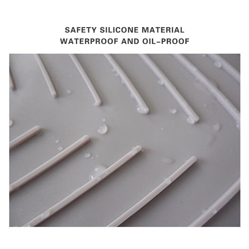 Silicone Dish Drying Mat Heat Resistant Draining Tableware Pad Dishwaser Cushion Pad Non-Slip Dinnerware Table Mat Placemat