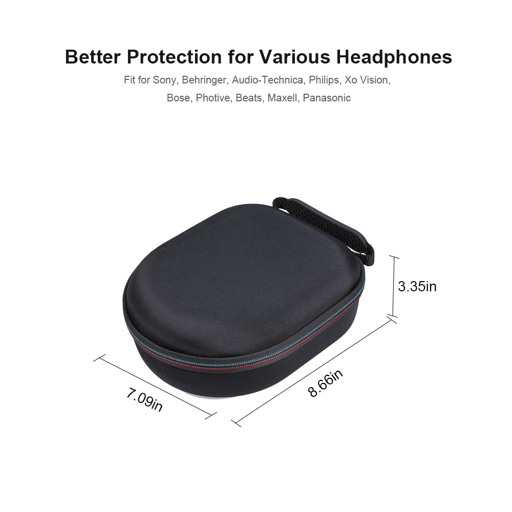 Carrying Bag Headphone Bag Case Hard EVA Headphone Cases for Travel and Home Storage