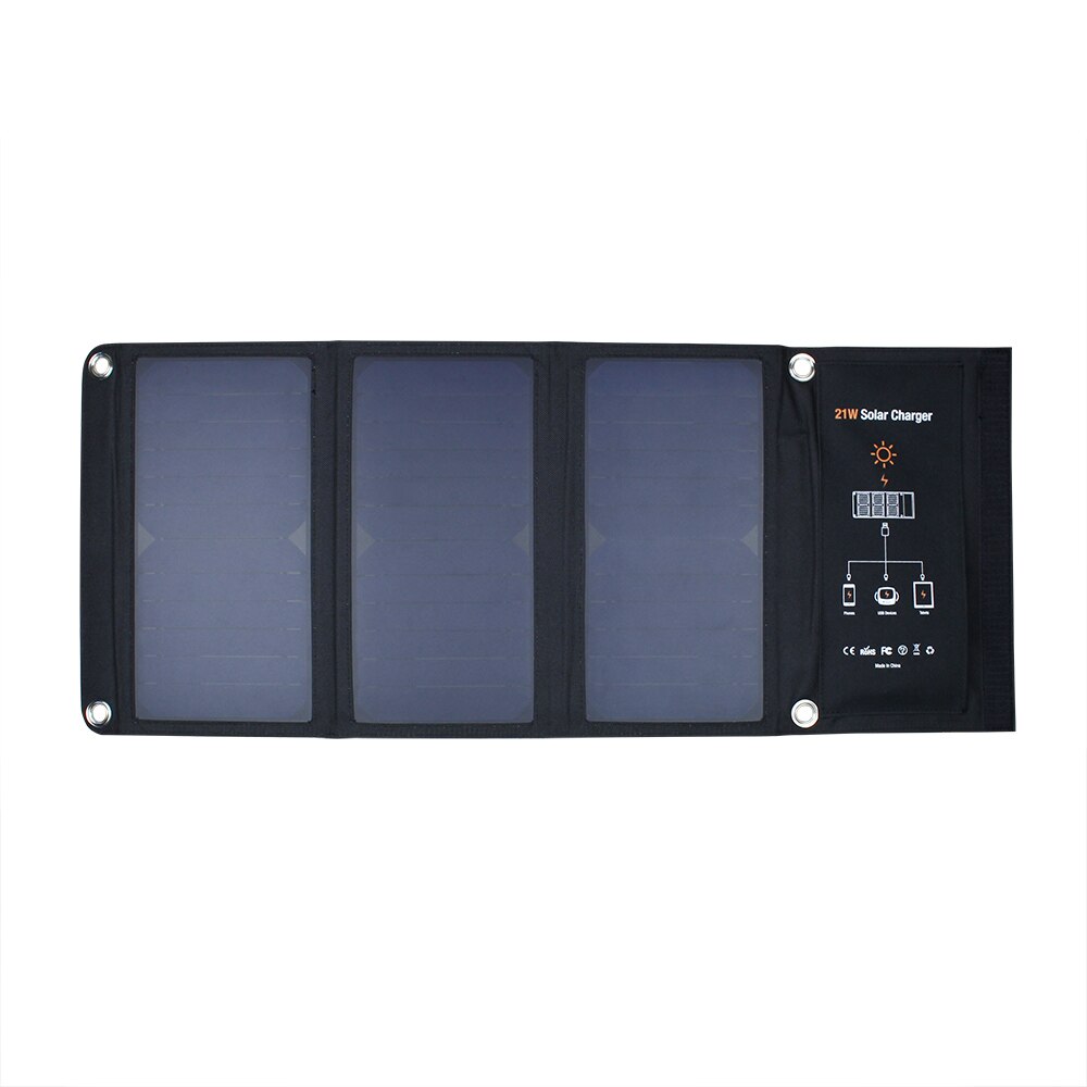 Folding solar charger 21W2A Cell Phone DC Solar Charging Panel Solar Cell Phone Power Panels