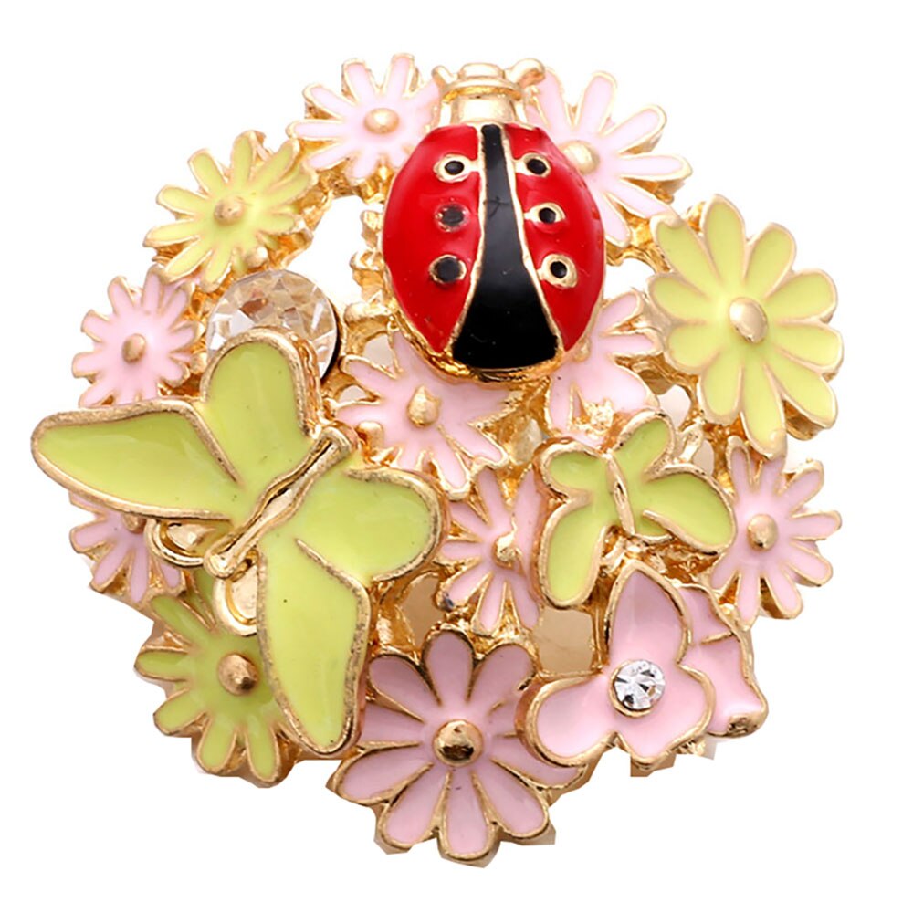 6 pièces/lot gros bouton pression bijoux mixte métal 18mm bouton pression strass pour 20mm 18mm bouton pression Bracelet bijoux