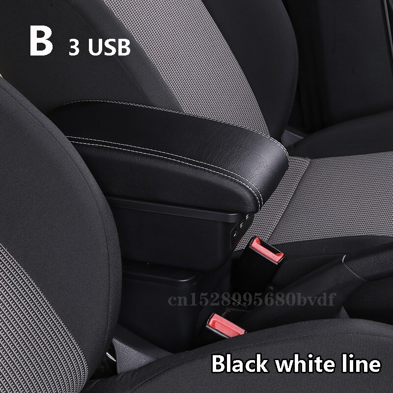 Voor Peugeot 208 Armsteun Doos Verhoog Dubbele Laag Centrale Winkel Inhoud Bekerhouder Asbak Accessoires: B004