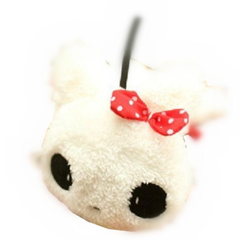 VISNXGI Women Gilrs Black White Small Panda Pad Fluffy Ear Warmer Earmuffs Winter Cute Panda Ear Muff Warmer: E008 Red Butterfly