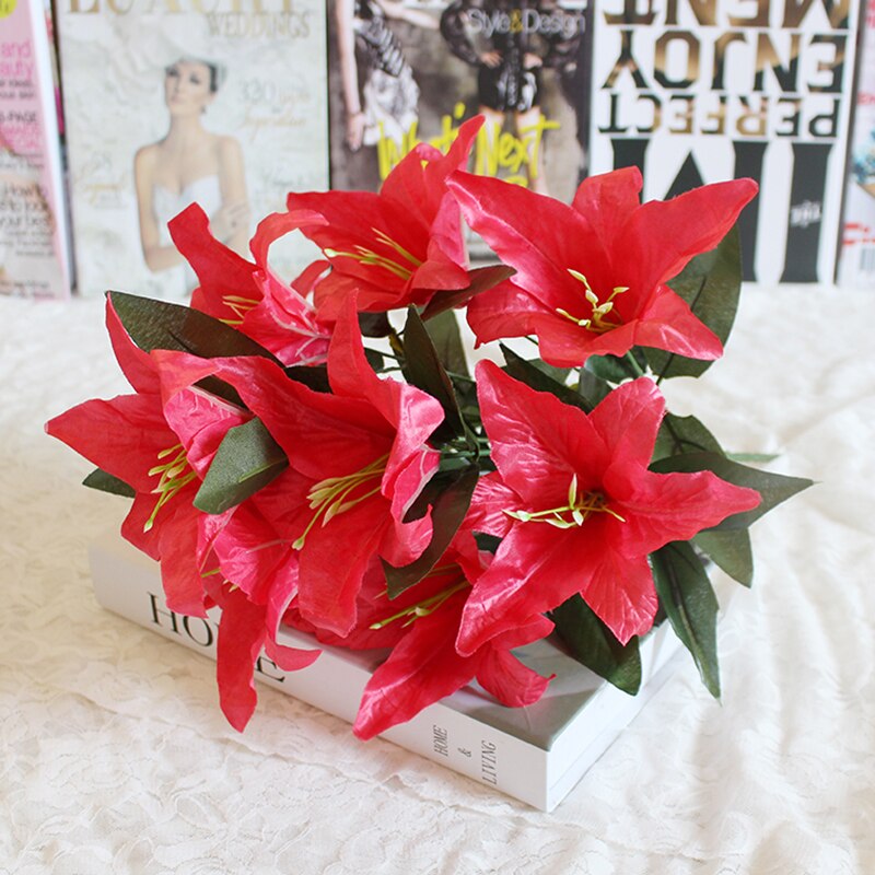 JFBUCF 12 stuks kunstmatige Calla lelie bloemen, 35cm Real Touch Calla lelies bruiloft boeket Arum lelie bloem arrangement voor thuis kantoor tafel decor, rood JFBUCF 12 stuks kunstmatige Calla lelie bloemen, 35cm Real Touch Calla lelies bruiloft boeket Arum lelie bloem arrangement voor thuis kantoor tafel decor, rood