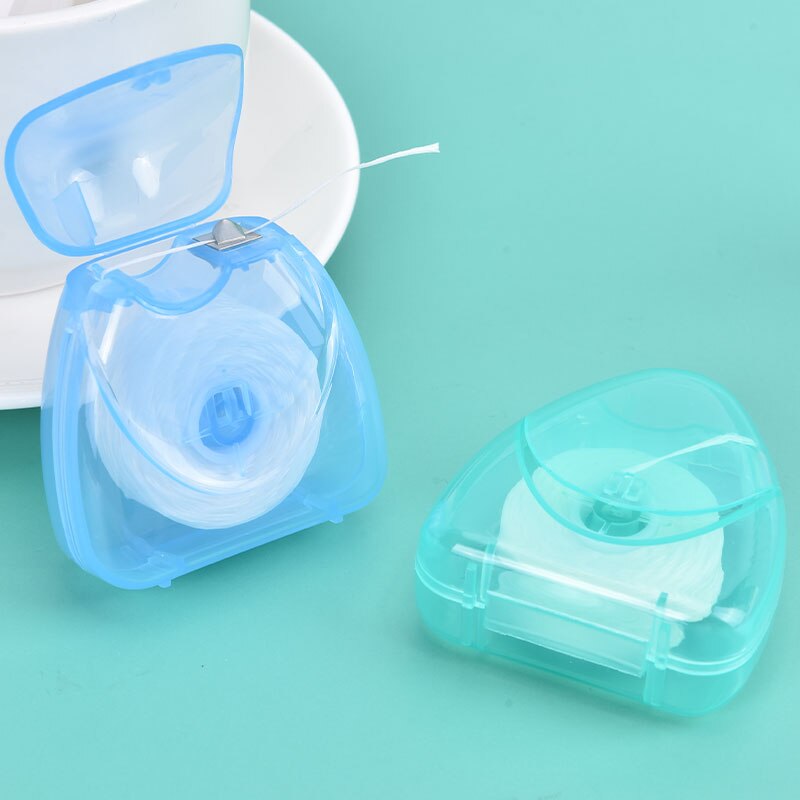 1 Doos 50M Tanden Bleken Mondhygiëne Tanden Reinigen Wax Muntsmaak Tandheelkundige Floss Spool Tandenstoker Tanden Bleken Set