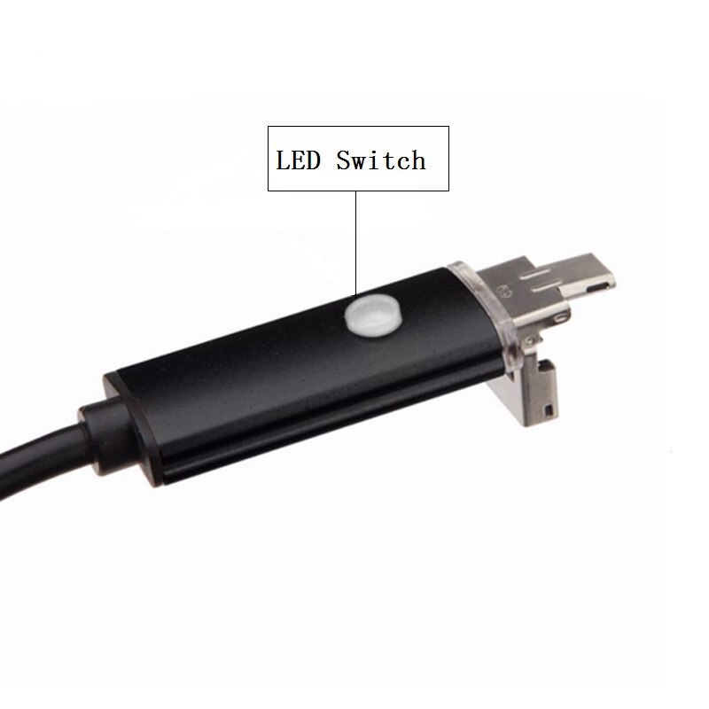 Cámara endoscópica AN99 2 en 1 de 5,5mm, 6LED, impermeable, con Cable suave para teléfono Android y PC