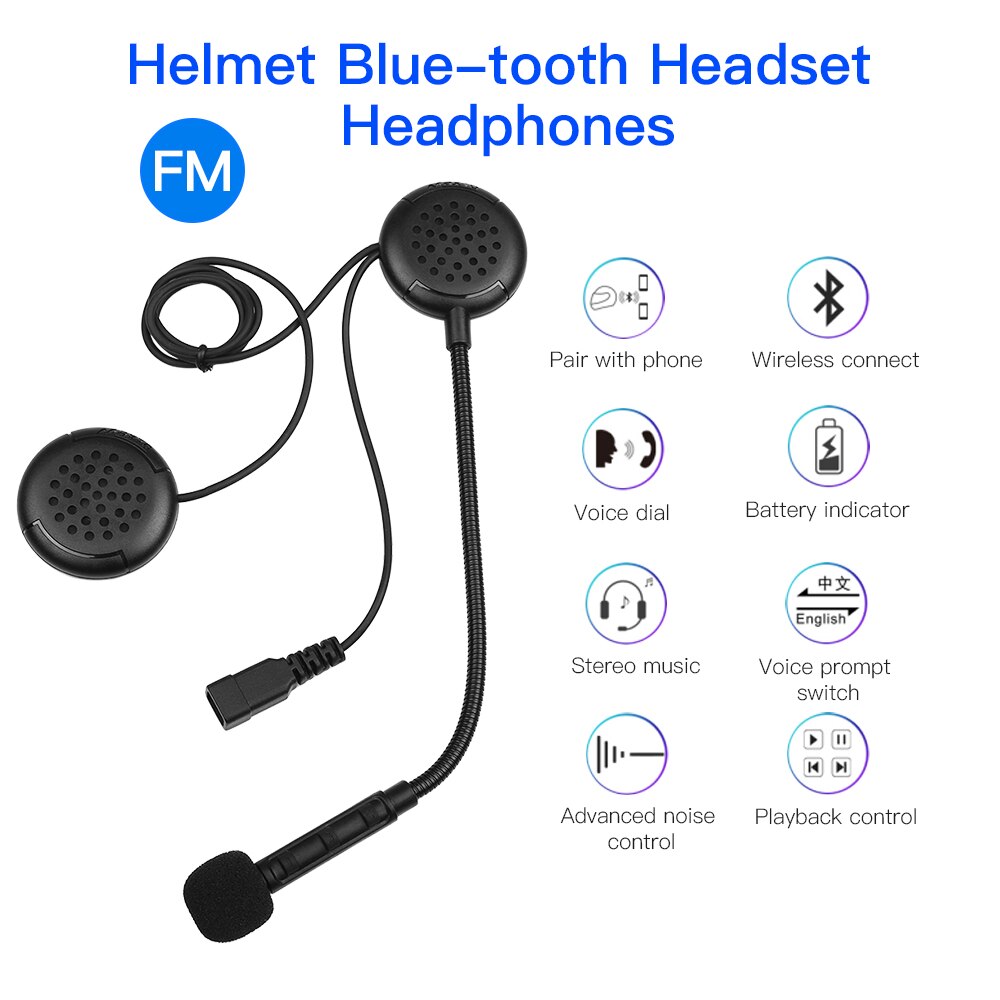 Maxto  m1s motorcykel hjälm headset motorcykel bluetooth intercom headset stöd fm radio musik trådlös hjälm kommunikation