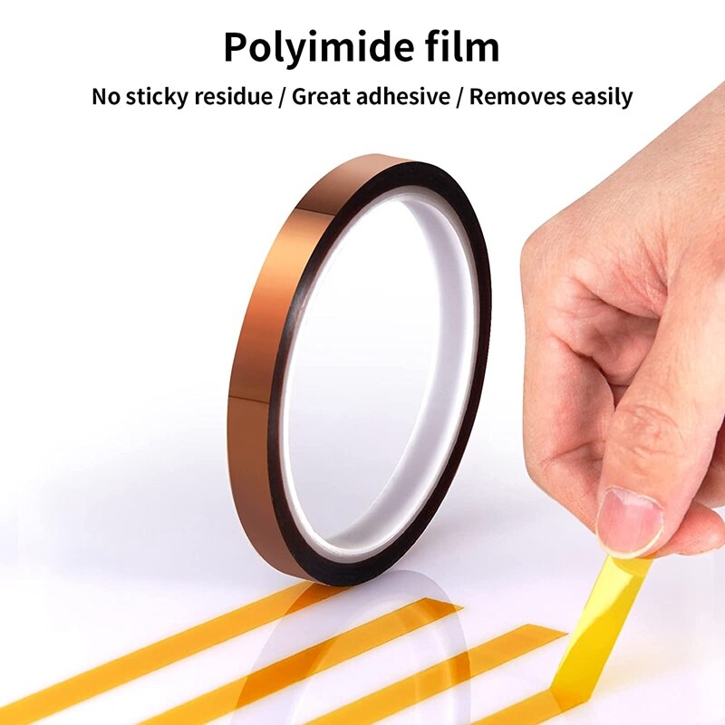 2 Rolls Heat Tape, 10mm x 33M 108Ft Heat Resistant Tape, Heat Transfer Tape, Heat Tape for Sublimation, Thermal Tape