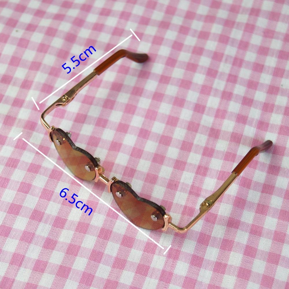 BJD Golden Sunglasses Heart Glasses Bookman Prop For 1/3 24" 60cm SD SD17 70CM DD DOD DK DZ Volks Doll HEDUOEP