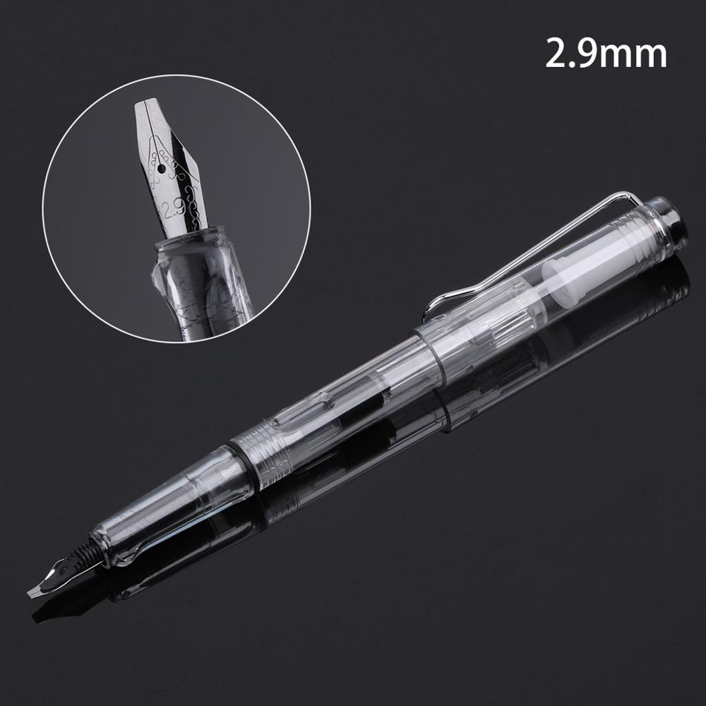 Pluma estilográfica árabe tibetana de punta plana, arte de caligrafía paralela gótica de pico de pato: 2.9mm