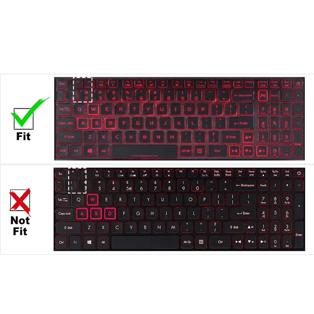 OVY Keyboard Covers for Acer Nitro 5 AN515-54 AN515-43 AN515-44 AN515-55 US layout TPU clear protector cover protective Film
