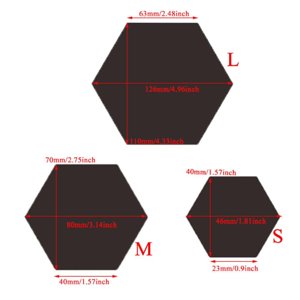 Clean DIY Acrylic Wall Stickers Friendly 3D Hexagon Removable Mirror Home Decor Art Stickers Cute Wall Stickers