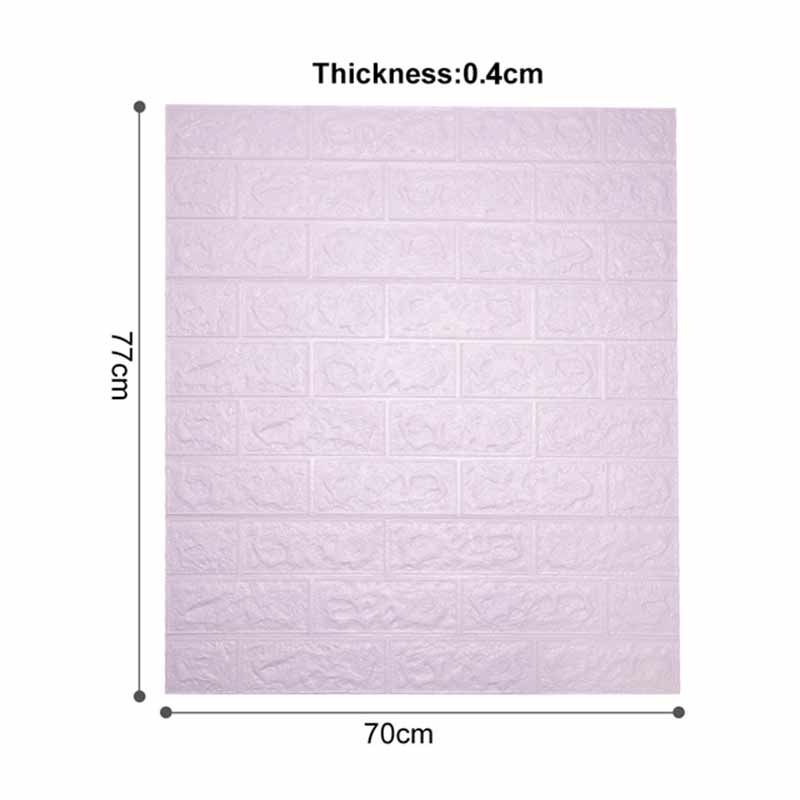 3D Wall Stickers Brick stone pattern Self-Adhesive Wall paper Waterproof DIY 70*77cm 3D Marble Brick Wall Papers for Kids Room: Purple 