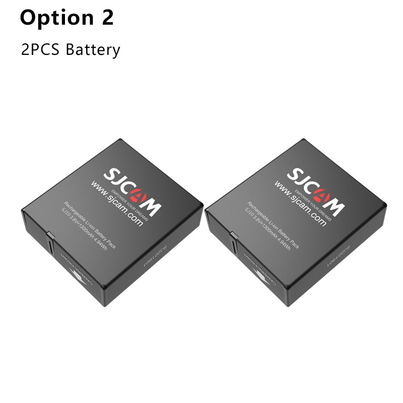 Sjcam SJ10 Pro Dual Charger 1300Mah Li-Ion Batterij Voor Sjcam SJ9 Strike SJ9 Serie SJ10 Pro SJ10X 4K actie Camera Accessoires: option 2