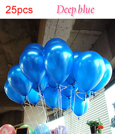 25 stks/partij Party Bruiloft Decoratie Multicolor roze witte Ballon Verdikking Peer Impulsen Gelukkige Verjaardag Feestartikelen Ballonnen: Deep Blue