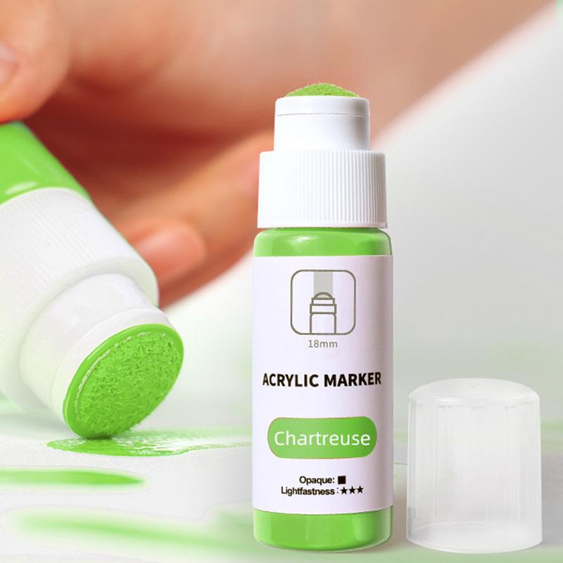 Rotuladores de pintura para grafiti, rotulador acrílico con punta de 18mm de secado rápido, permanente, fregona de 60ml, marcador para grafiti, resistente al agua y a la decoloración