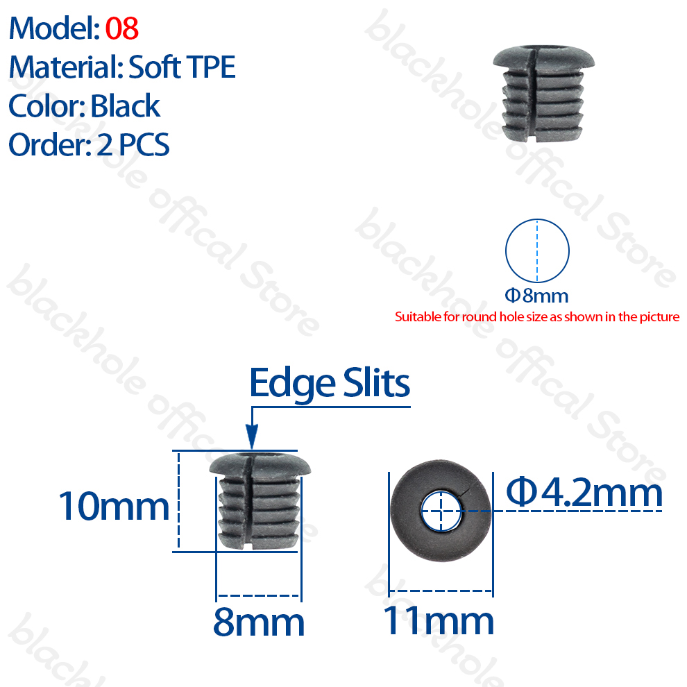 Tapones de Cable de freno para desviador de cuadro de bicicleta, tapones de sellado de plástico con orificio para marco de bicicleta de montaña y carretera, palanca de cambios de cuadro de bicicleta eléctrica de grava, tapones de Cable DI2: Negro