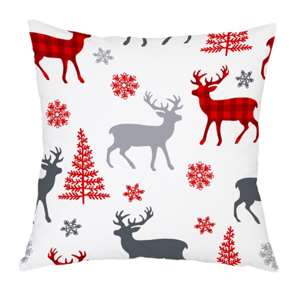 Christmas Pillow Case Beautiful Pattern Christmas Cushion Sofa Pillow Case Bedroom Decoration Cushion Pillow Case: 4