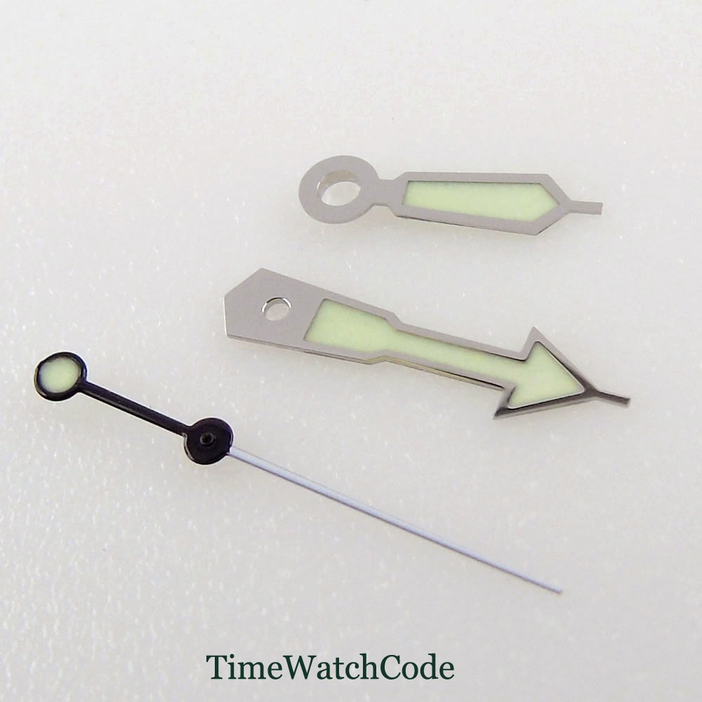 Groene Lichtgevende Fit Voor NH35A NH36A 7s26 4r35 7002 Beweging Horloge Handen Onderdelen Groen Horloge Pointers Onderdelen