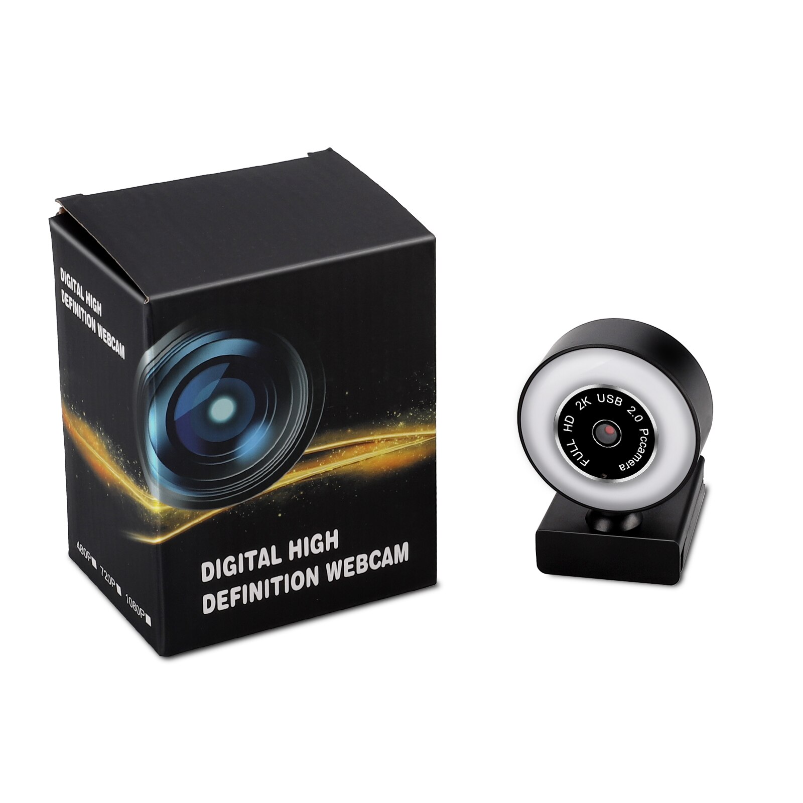 Computer Webcam Hd 8K 1080P Autofocus Web Webcam Met Licht Invullen, met Microfoon Voor Live-uitzending Video Bellen Conferentie: 2K 1080P