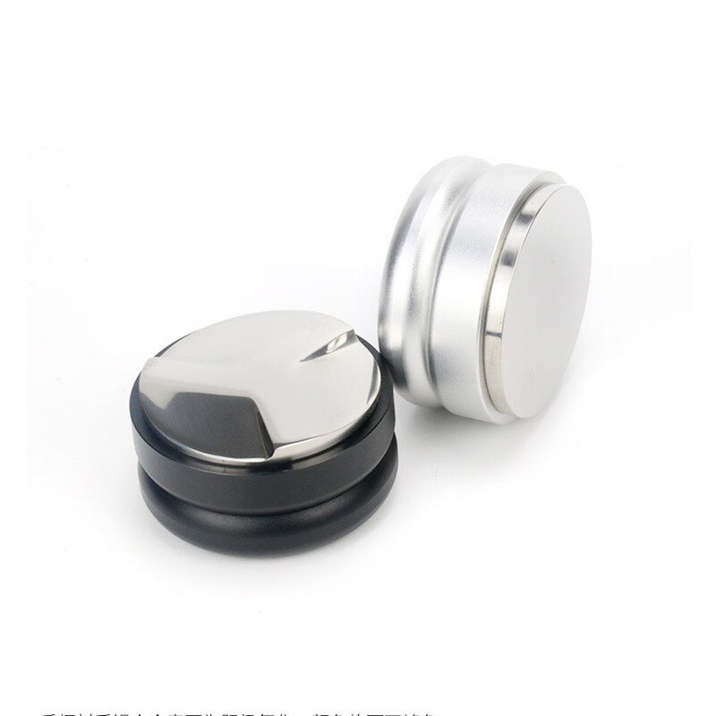 Kaffe tukle 58mm justerbar rustfritt stål kaffe espresso tukle macaron konvekse tre vinklede bakker utgangspunkt distribusjonsverktøy