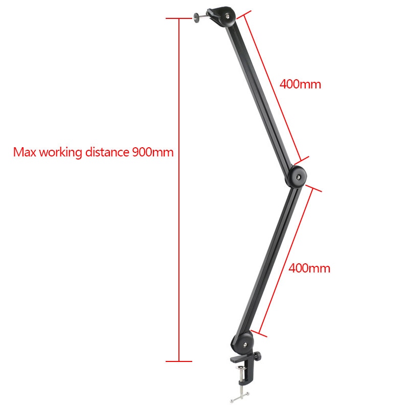 Microscope Video Camera Webcam Desktop Work Arm Stand Adjustable Boom Table Working Hanger Cantilever Stand Holder 1/4 6mm