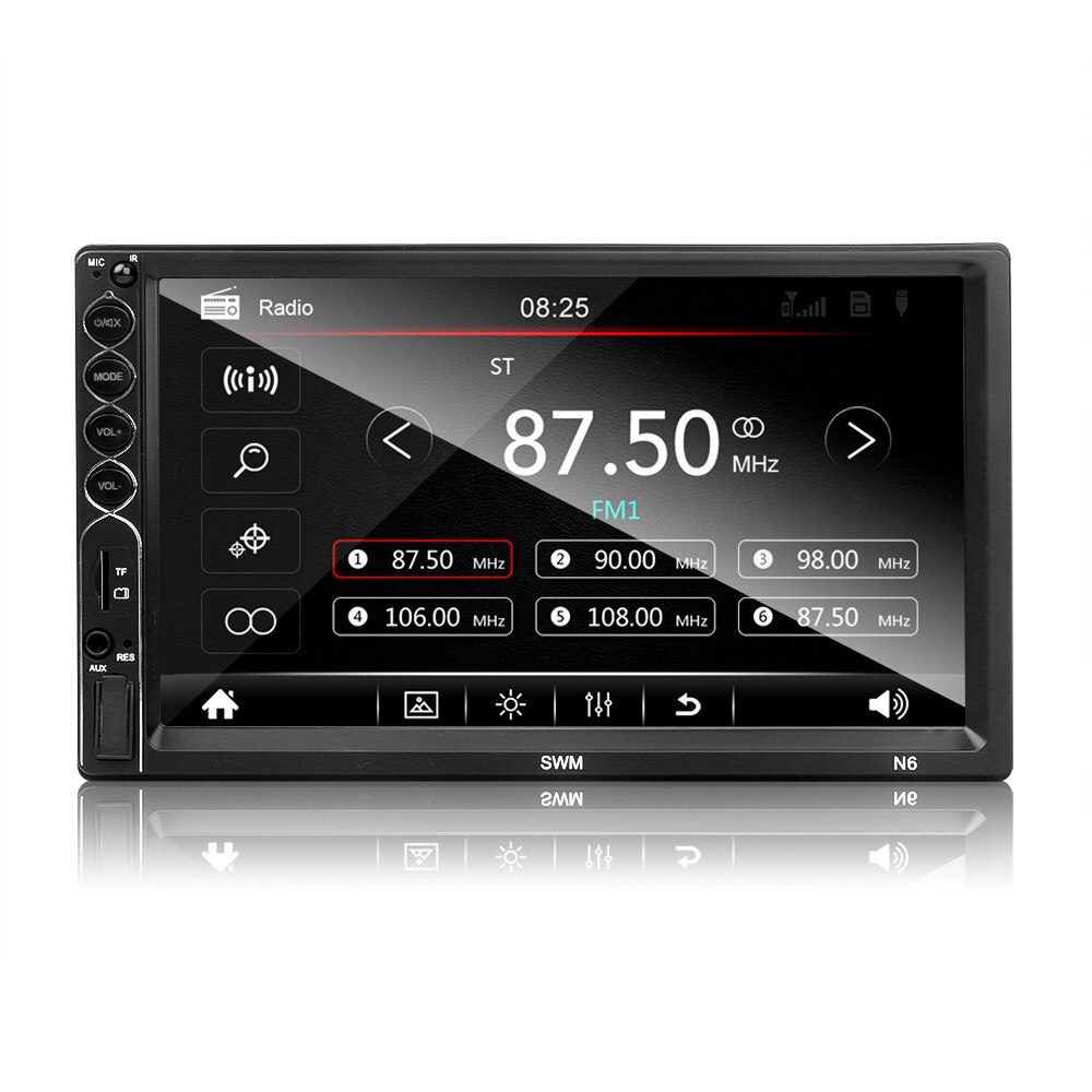 DUOERLAN 7 Inch Car MP5 Player – 2Din, Bluetooth, Touch Screen, USB, AUX + Backup Camera
