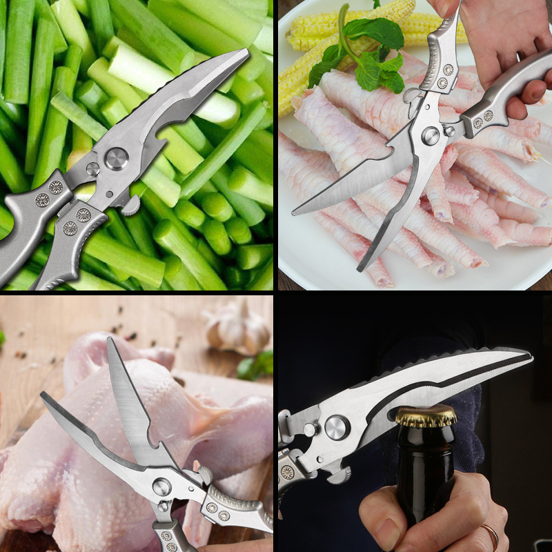 Edelstahl Huhn Knochen Schere Küche Schere Haushalt Lebensmittel Schere Fisch Huhn Ente Cutter Schere Messer