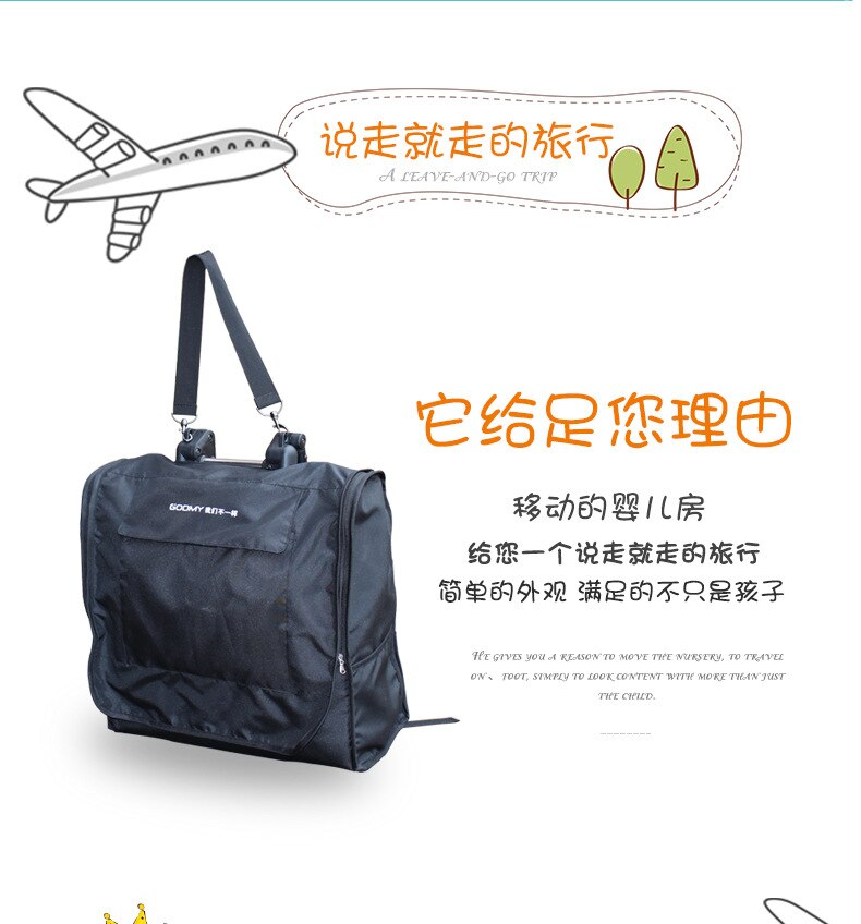 Universal klapvogns rygsæk rejsetaske paraply baby klapvogn opbevaringstaske tjekket taske rygsæk tilbehør