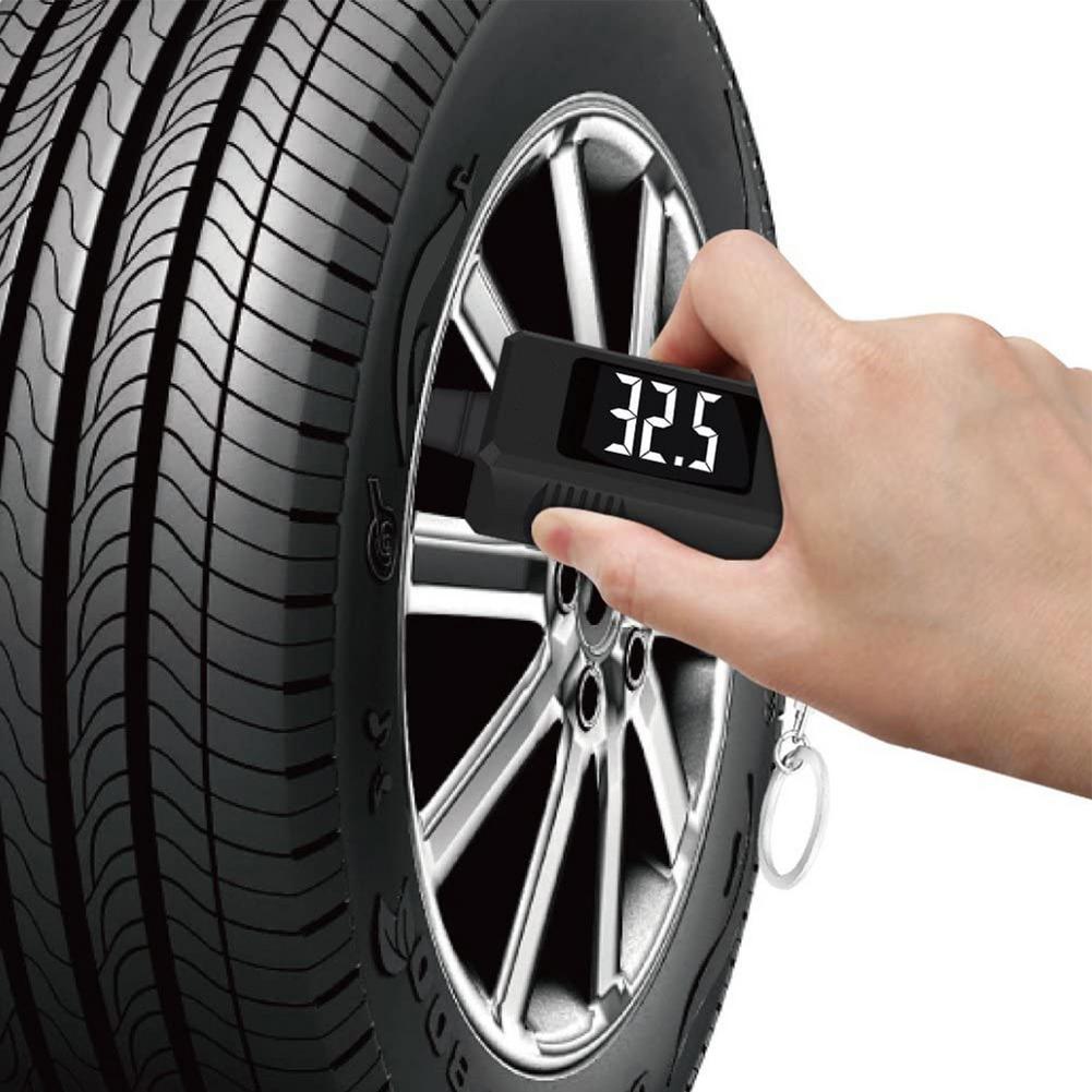2-In-1 Digitale Bandenspanningsmeter Tread Dieptemeter Tpms Met Lcd Display Tyre Pressure Monitor Gauge Met sleutelhanger Voor Suv