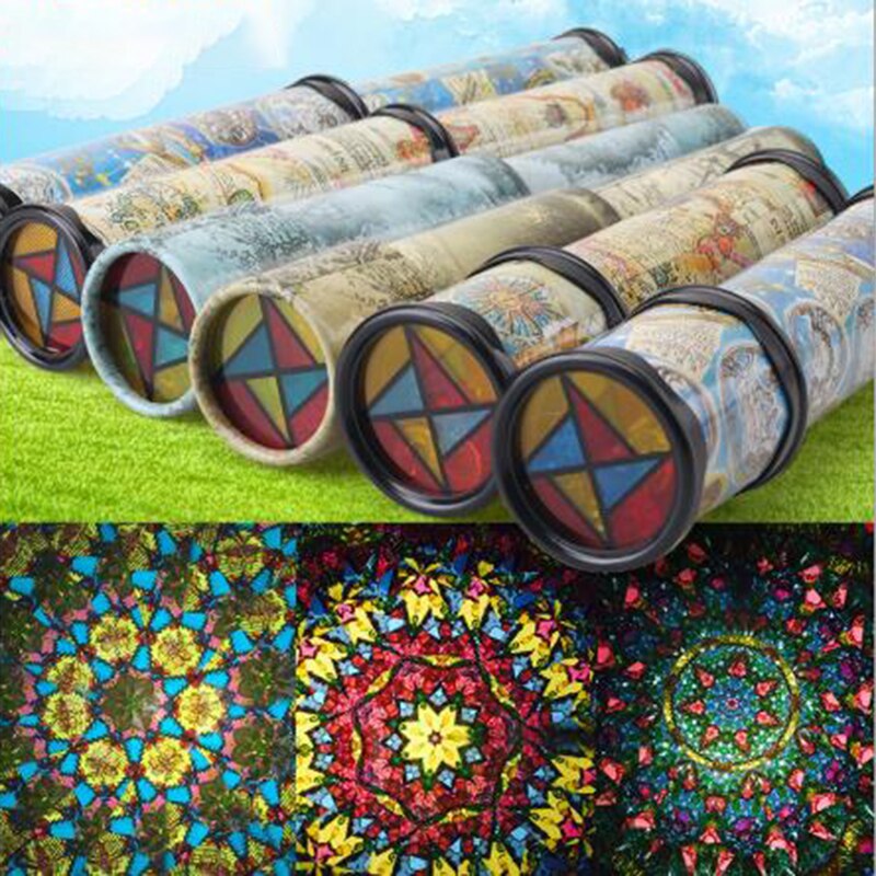 1PC 30/27/21cm Kids Scalable Rotating Kaleidoscopes Advanced Magic Rotation Adjustable Fancy Color World Toys For Kids