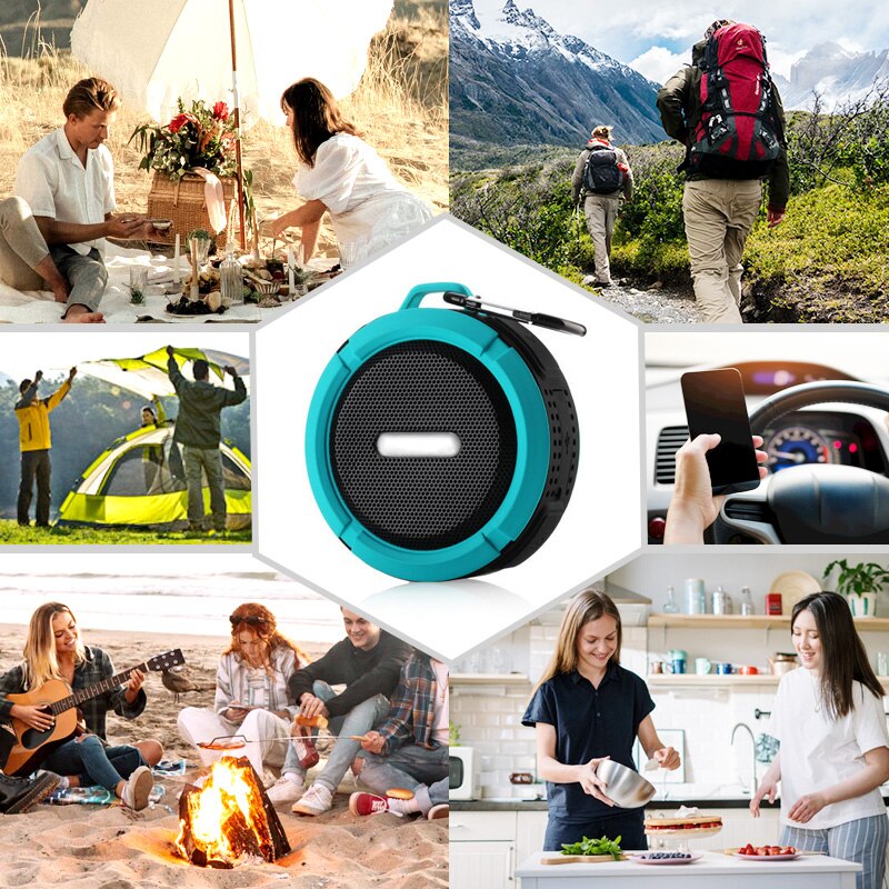 Draagbare Draadloze Bluetooth Speaker Waterdichte Outdoor Douche Badkamer Klankkast Handsfree Luidspreker Soundbar Voor Telefoon Pc