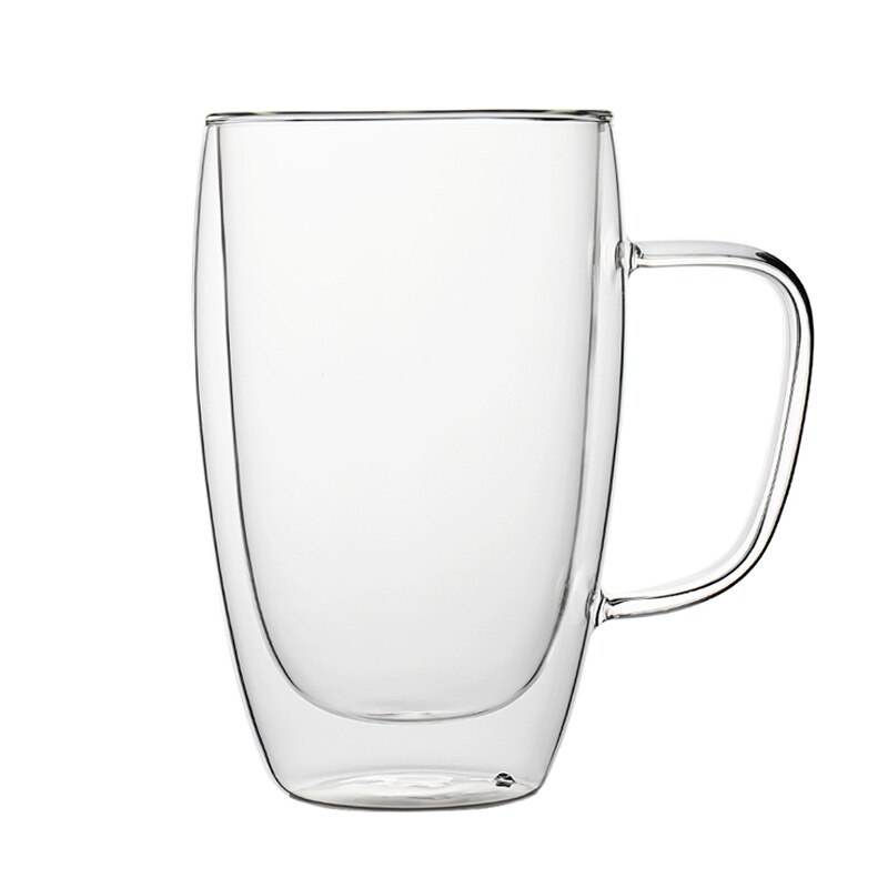 Transparant Glas Koffie Melk Whisky Thee Bier Dubbele Creatieve Hittebestendige Cocktail Vodka Wijn Mok Drinkware Tumbler Cups: 401-450ML