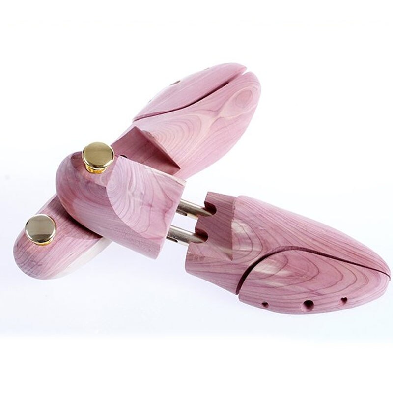 Jron 1 Pair 100% Natrual Cedars Men Wooden Shoe Tree Stretcher Shaper Keeper Adjustable Width Wooden Shoe Tree Stretcher Shaper