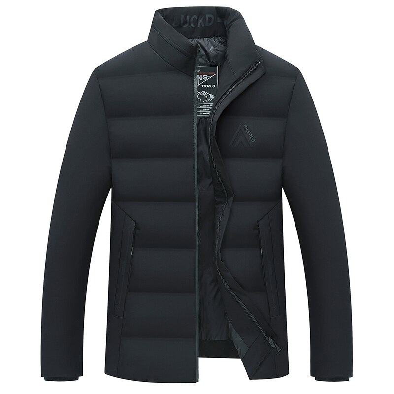 Parkas chauds et épais pour homme, veste matelassée, coupe-vent, décontractée, de , nouvelle , à la , 2022: Black / 4XL