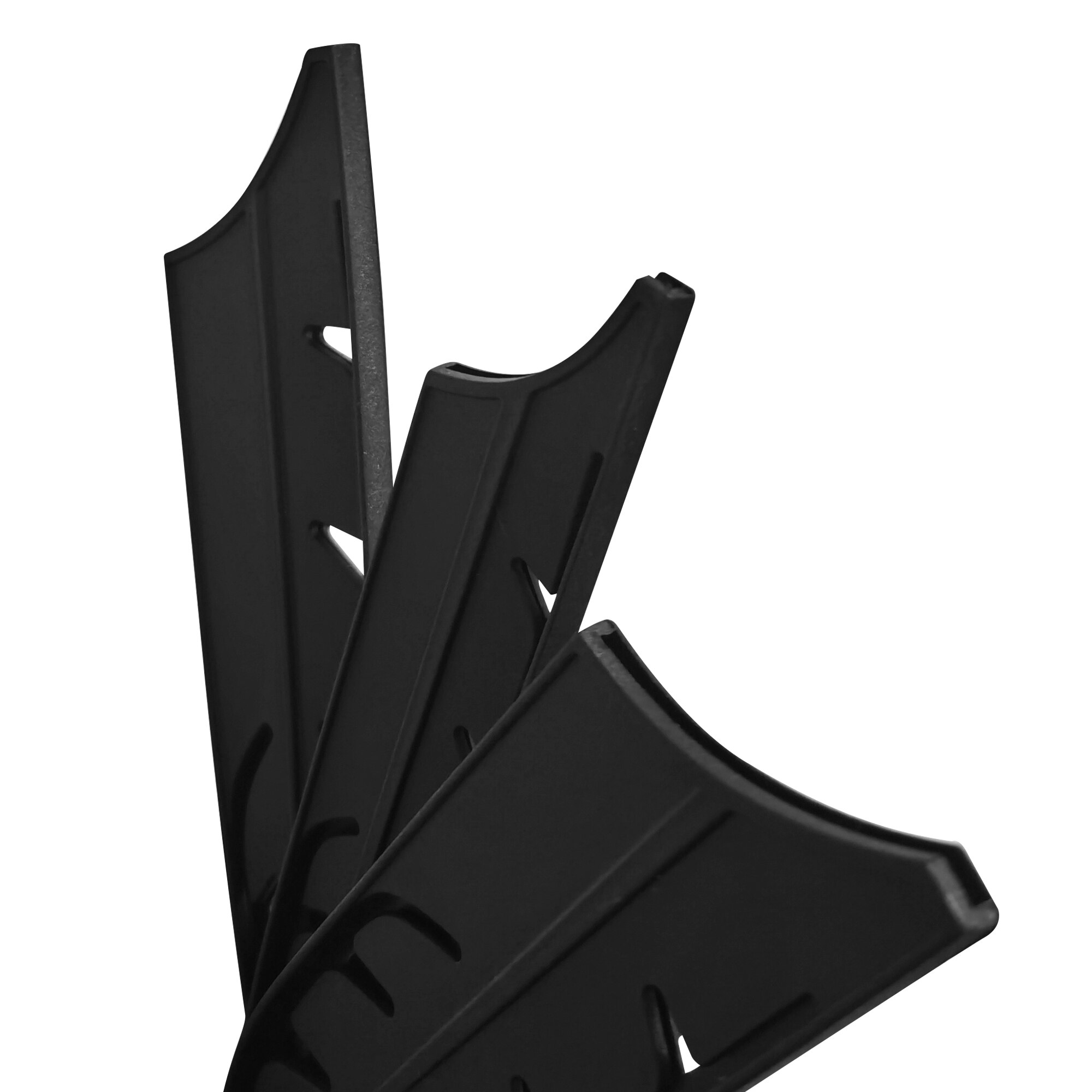 XYJ 9pcs Knife Cover Pp Plastic Black Feather Knife Sheath Utility Paring Santoku Nakiri Cleaver Bread Slicing Chef Knives
