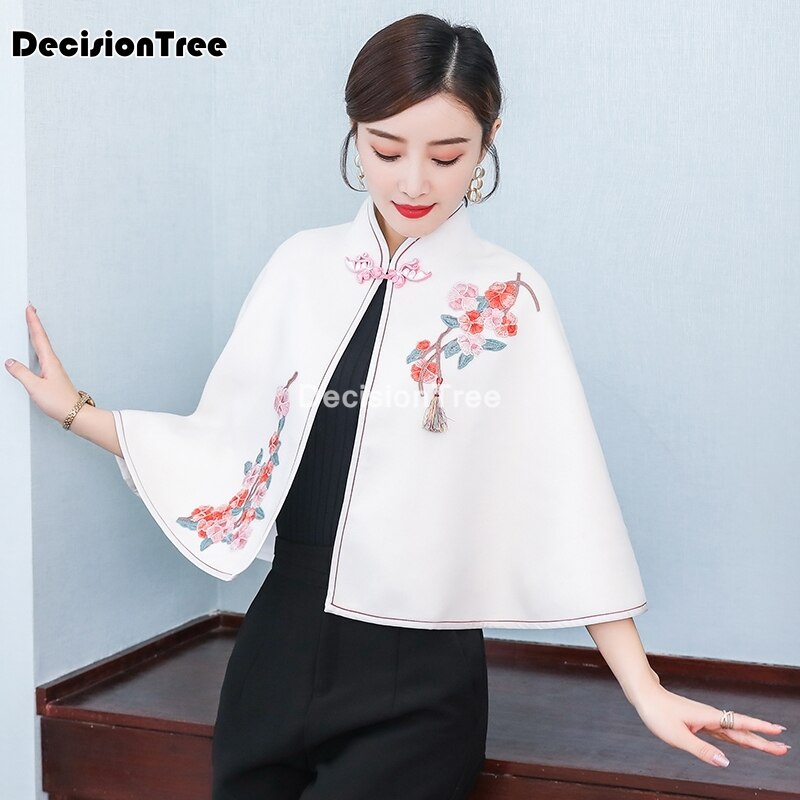 chinese traditional women hanfu clothing hanfu top tang suit chinese blouse chinese ancient v neck linen shirts Vintage Top