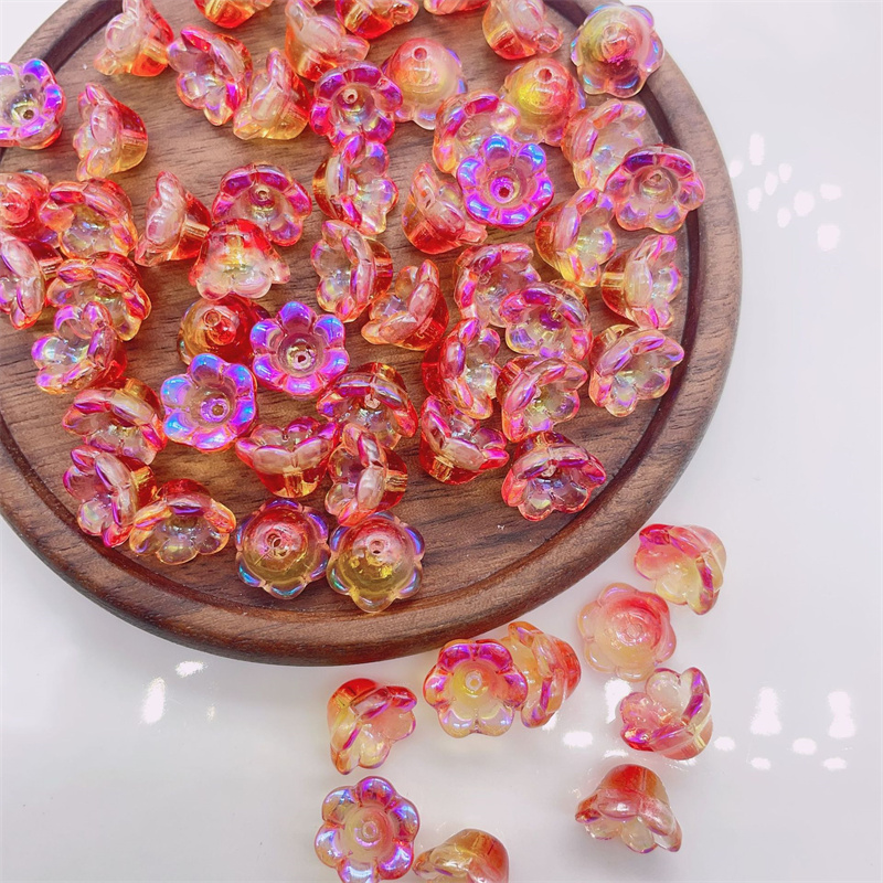 Perles de Verre en Forme de Fleur de Muguet, Accessoire de 6x10mm, 50 Pièces/Lot