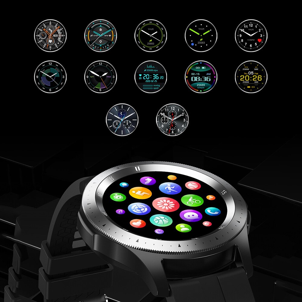 W68 1.3 inch bluetooth smartwatch heren waterdicht hartslagmeter muziekspeler smartwatch sport fitness tracker horloges