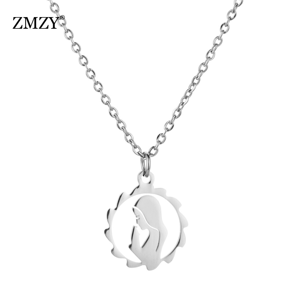 ZMZY złoto srebro kolor 316L ze stali nierdzewnej stalowy wisiorek naszyjnik kobiety biżuteria Boho łańcuch Colar Choker naszyjniki moda artystyczna: KD051