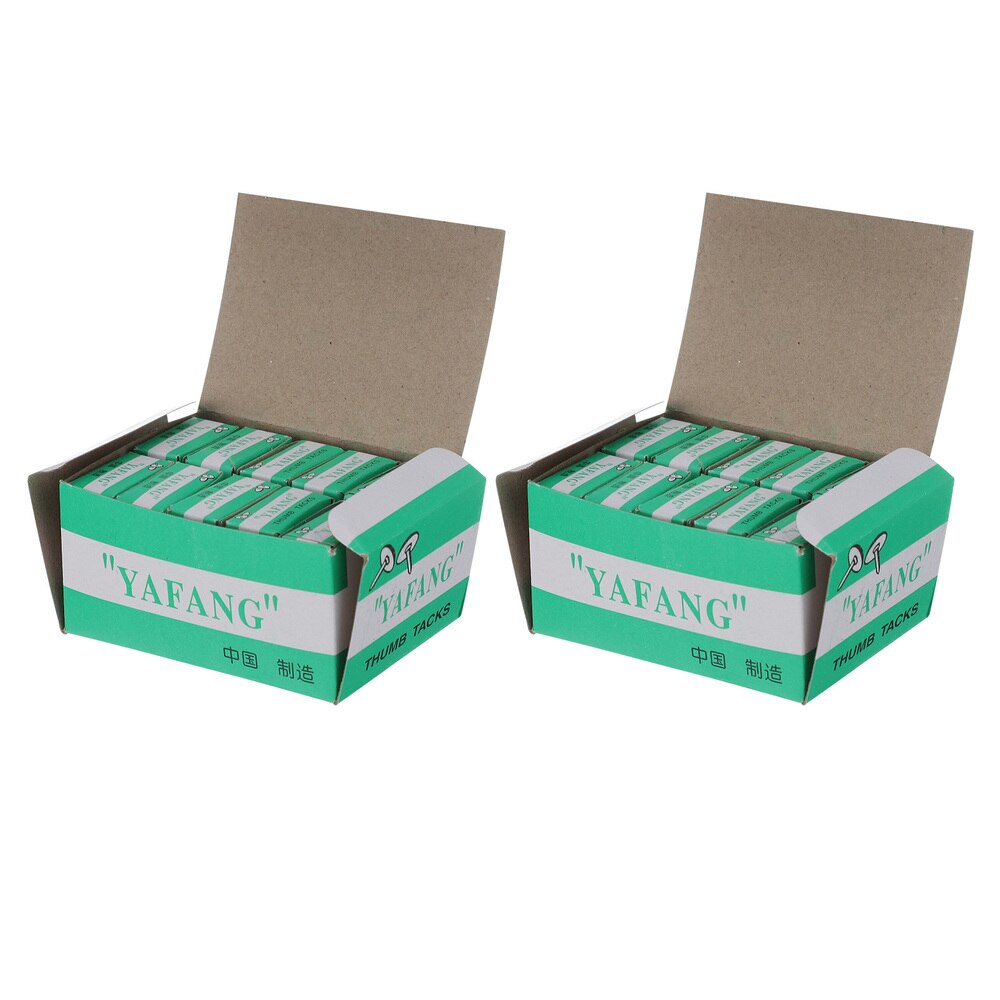 20 Boxes of Flat Push Pin Round Head Pin Office Thumbtack Iron Drawing Pin: Default Title