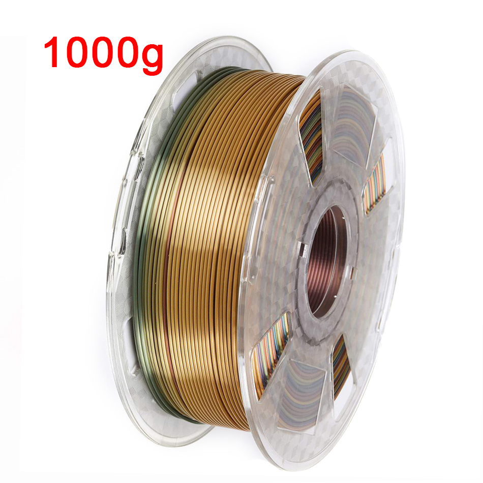 3D Printer Pla Zijde Regenboog Gloeidraad 1.75Mm 1Kg/500G/250G Sublimatie 3D Afdrukken Materialen shine Zijdeachtige Textuur Pauw Kleur: C Rainbow - 1000g