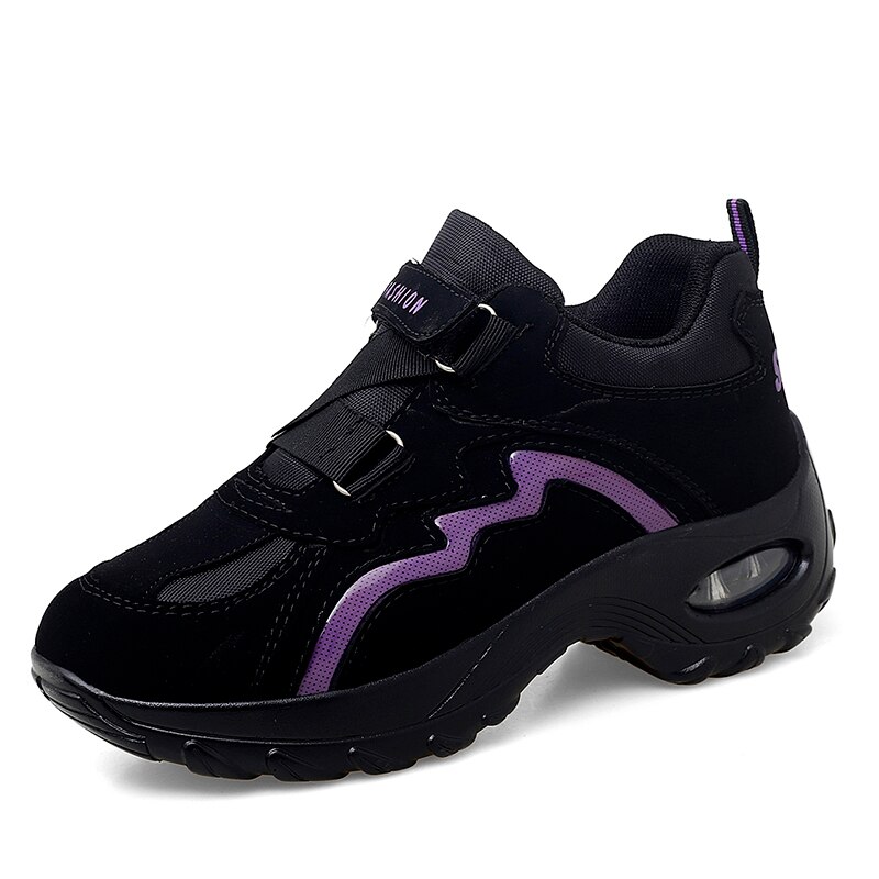 Women's Toning Shoes - Wedge Platform Sneakers - Height Increasing - Fitness Walking - Professional Level - Size 35-42: Purple / 40