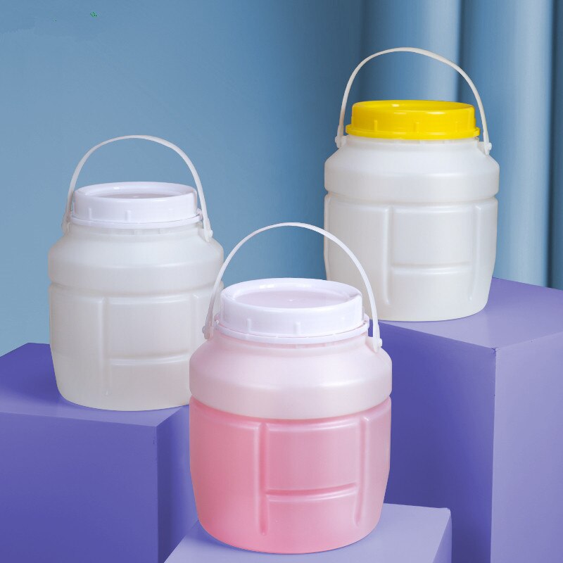 Food Grade 5L plastic bucket with lid and Handle Leakproof liquid container Food condiment storage pail