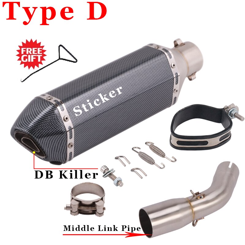 Voor Suzuki Sv 650 SV650X SV650 Motorfiets Uitlaatpijp Escape Midden Link Pijp Uitlaat Db killer: Type D