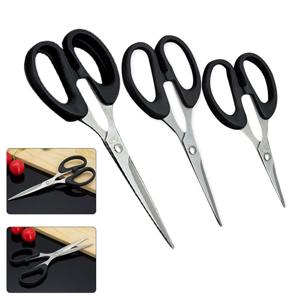 Durable Stainless Steel Household Scissors Office Paper-cut Scissors Sharp Shears Students DIY Scissor Tool Kitchen Scissors