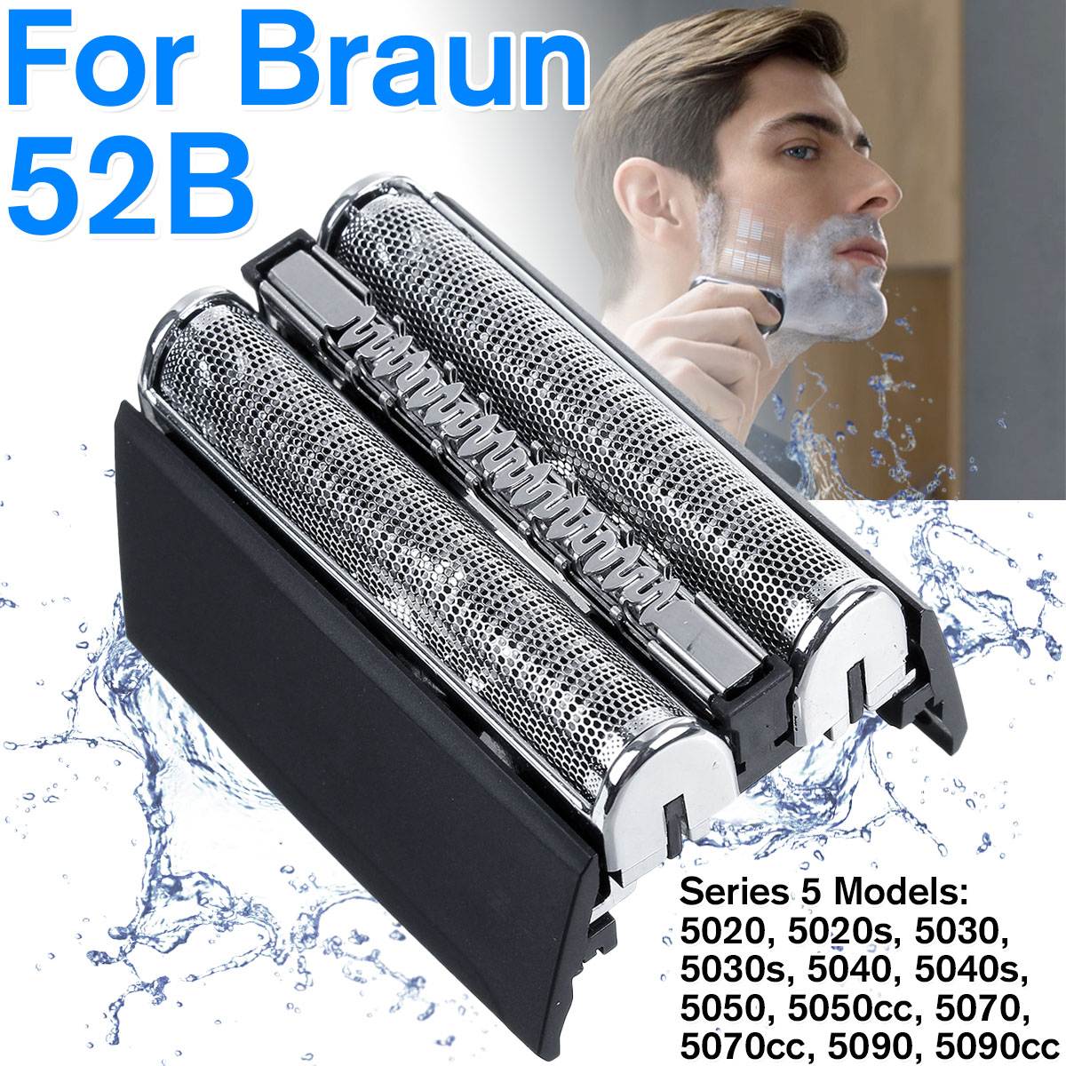 1 st utbytes kassett med skärhuvud för braun 52b series 5 elektrisk rakapparat 5030 5040 5050 5070cc 5090 5090cc